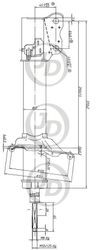JAS0086 Стойка газомасляная задняя правая