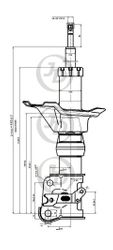 JAS0206 Стойка газомасляная передняя правая /331008/