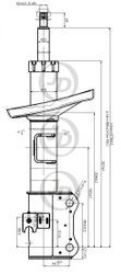 JAS0220 Стойка газомасляная передняя правая
