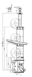 JAS0225 Стойка газомасляная передняя правая /334186/