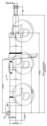 JAS0254 Стойка газомасляная передняя /334835/