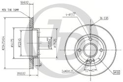 JBD0064 Передний тормозной диск
