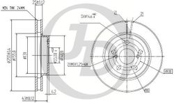 JBD0067 Передний тормозной диск