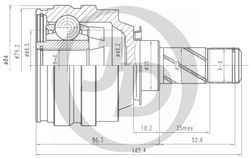 JCN0154 ШРУС внутренний 161026