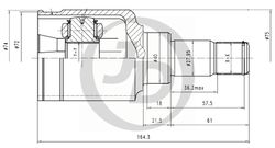 JCN0170 ШРУС внутренний
