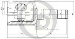 JCN0176 ШРУС внутренний
