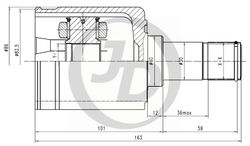 JCN0179 ШРУС внутренний
