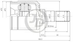 JCN0181 ШРУС внутренний
