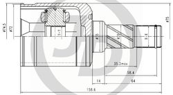 JCN0189 ШРУС внутренний