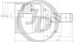 JCN0197 ШРУС внутренний