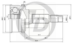 JCT0037A ШРУС внешний ABS NI066A44