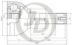 JCT0050 Шрус наружний 24x59x30