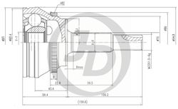 JCT0066A ШРУС внешний ABS