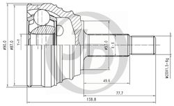 JCT0092 ШРУС внешний 151009