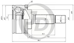 JCT0099A ШРУС внешний ABS 151662
