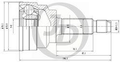 JCT0113 ШРУС внешний 151548