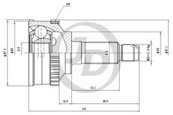 JCT0169A ШРУС внешний АВS