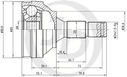 JCT0225 ШРУС внешний