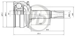 JCT0245 ШРУС внешний