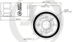 JFM0009 Фильтр масляный /C415