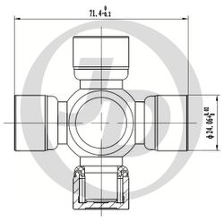 JTU0036 Крестовина 71.40x24.06 GUMZ12