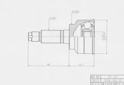 KI010 ШРУС внешний KI-10