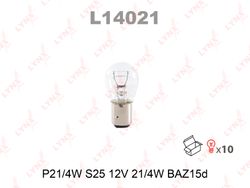 L14021 Лампа P21/4W 12V BAZ15D