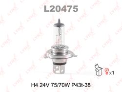 L20475 Лампа H4 24V 75/70W P43T-38