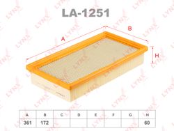 LA1251 Фильтр воздушный