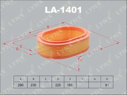 LA1401 Фильтр воздушный Замена снятому LA-1400