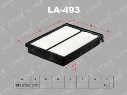 LA493 Фильтр воздушный