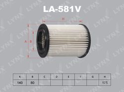 LA581V Фильтр воздушный