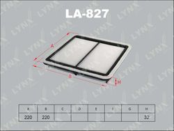 LA827 Фильтр воздушный