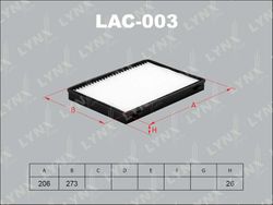 LAC003 Фильтр салона