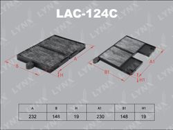 LAC124C Салонный фильтр (в комплекте 2 штуки)