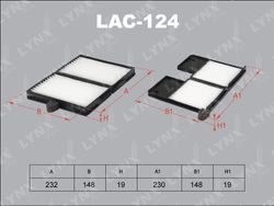 LAC124 Салонный фильтр (в комплекте 2 штуки)