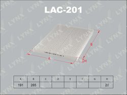 LAC201 Фильтр салона
