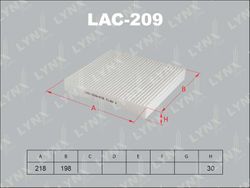 LAC209 Фильтр салона