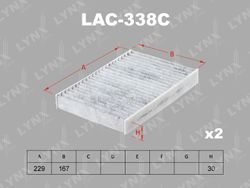 LAC338C Фильтр салона угольный (2шт.)