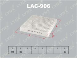 LAC906 Фильтр салона