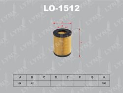 LO1512 Фильтр масляный (вставка)