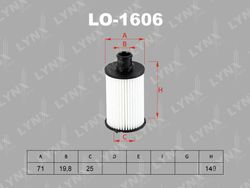 LO1606 Фильтр масляный (вставка)