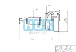 MA034 ШРУС внешний MA-34