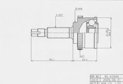 NI043A44 ШРУС внешний ABS NI-043A44