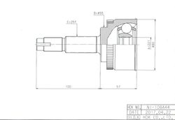 NI108A44 ШРУС внешний ABS NI-108A44