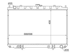 NSA331216 Радиатор охлаждения двигателя