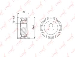 PB1041 Ролик натяжной ремня ГРМ