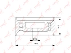 PB1308 Ролик натяжной ремня ГРМ