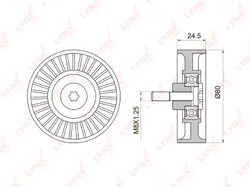PB5024 Ролик натяжной приводного ремня