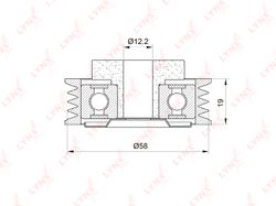 PB5028 Ролик натяжной приводного ремня